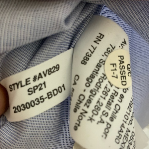 J. Crew re-imagined blue button collared shirt slim XL NWT - Picture 7 of 11